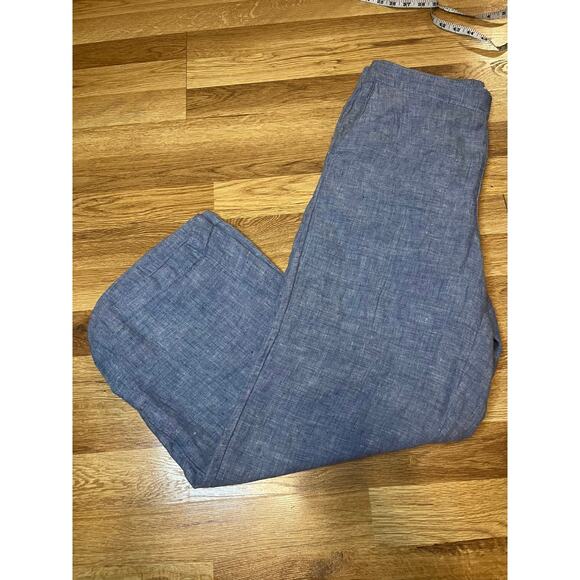 Christian Siriano Linen Wide Leg Pants Medium Coastal Chic Minimalist Resortwear - Picture 4 of 7